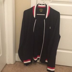 Authentic Men's Large Polo Zip Up Hoodie